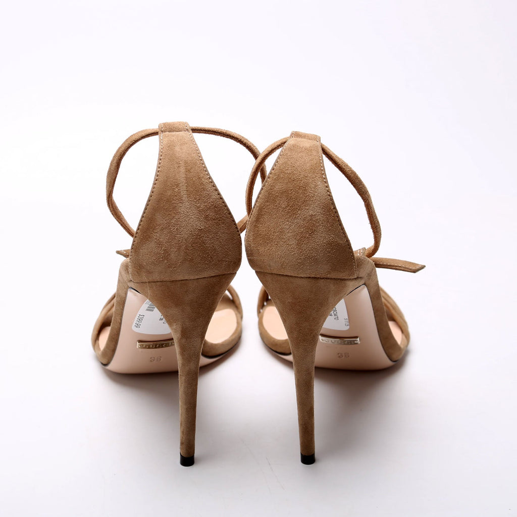 Kid Scamosciato Suede Sandals Size 38 Taupe