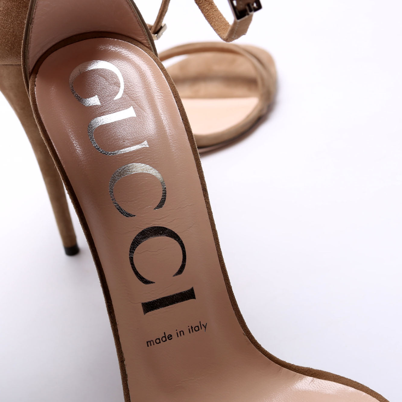 Kid Scamosciato Suede Sandals Size 38 Taupe