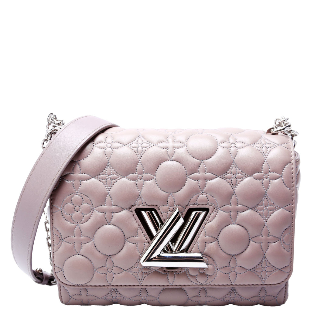 Twist MM Malletage Flower Lambskin Taupe