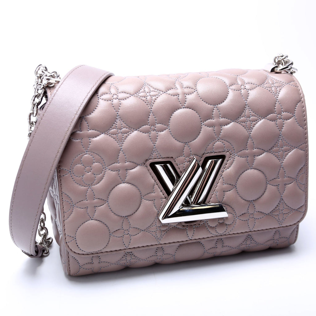 Twist MM Malletage Flower Lambskin Taupe