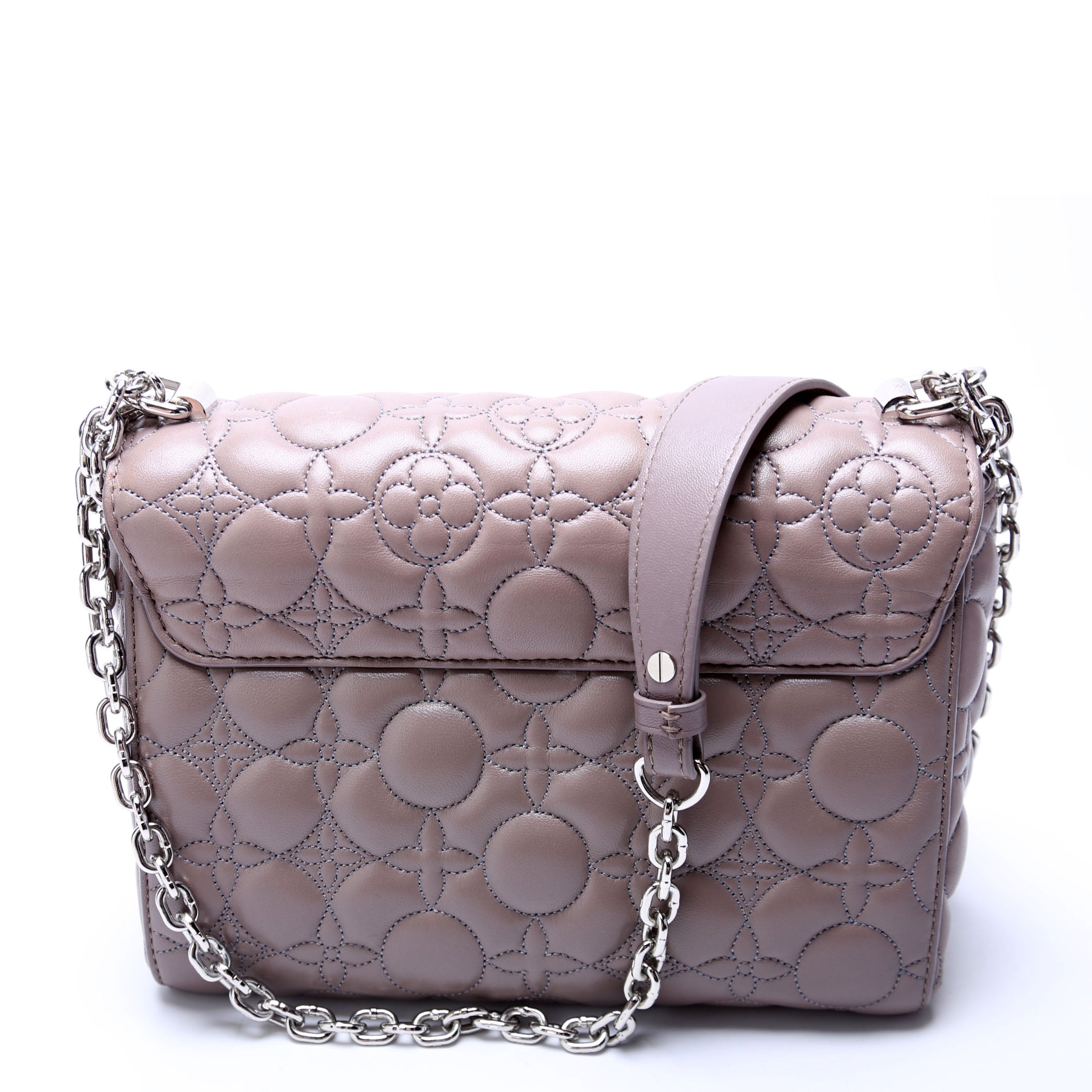 Twist MM Malletage Flower Lambskin Taupe