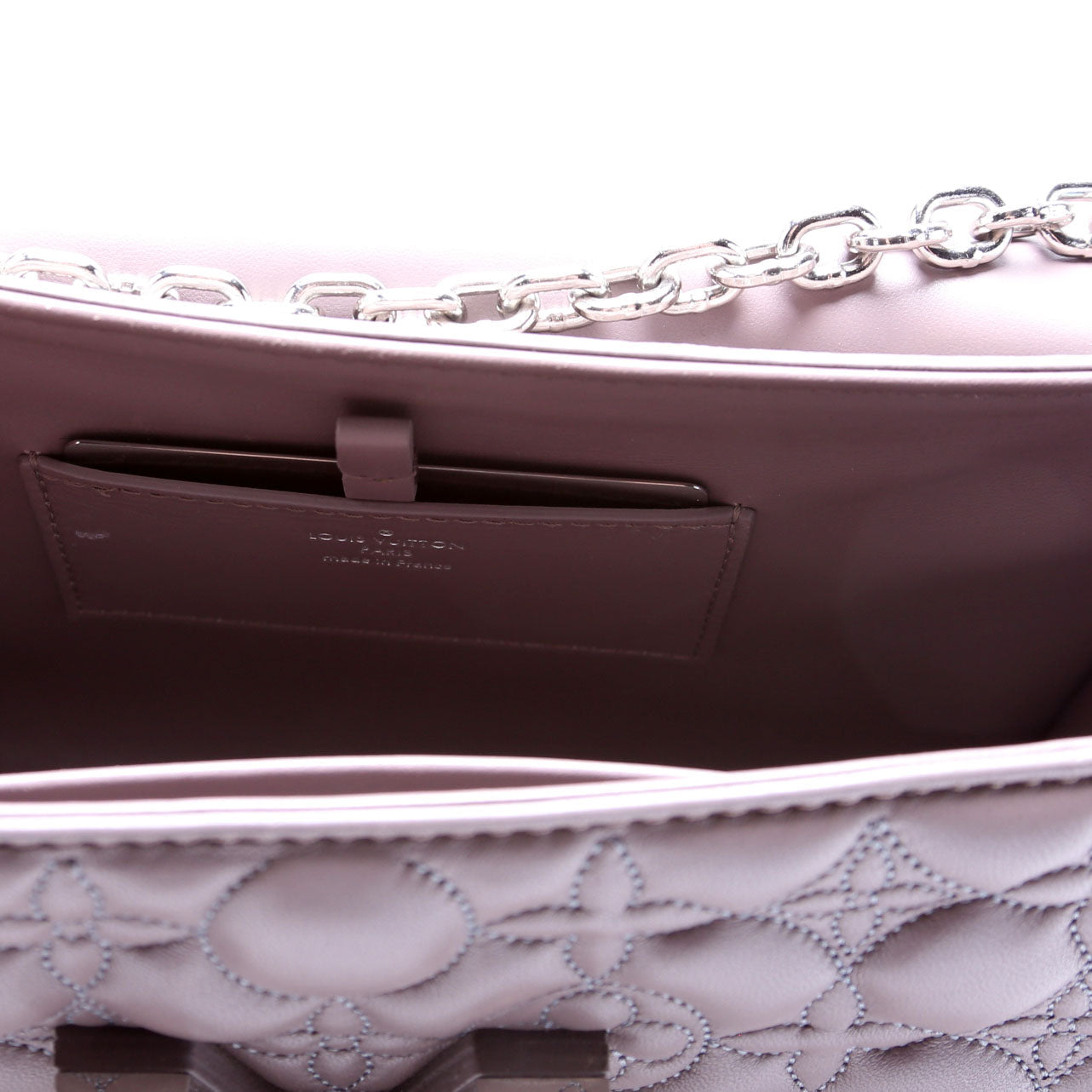 Twist MM Malletage Flower Lambskin Taupe