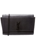 HOLD Kate Satchel Python Medium 364021 Black