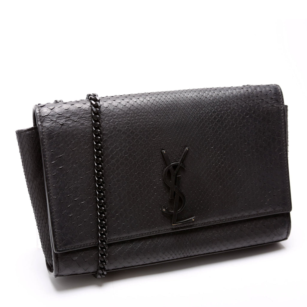 HOLD Kate Satchel Python Medium 364021 Black