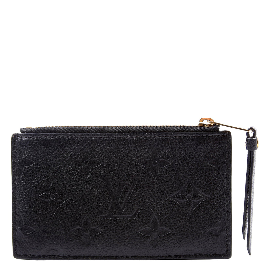Porte Cartes Zip Empreinte Black