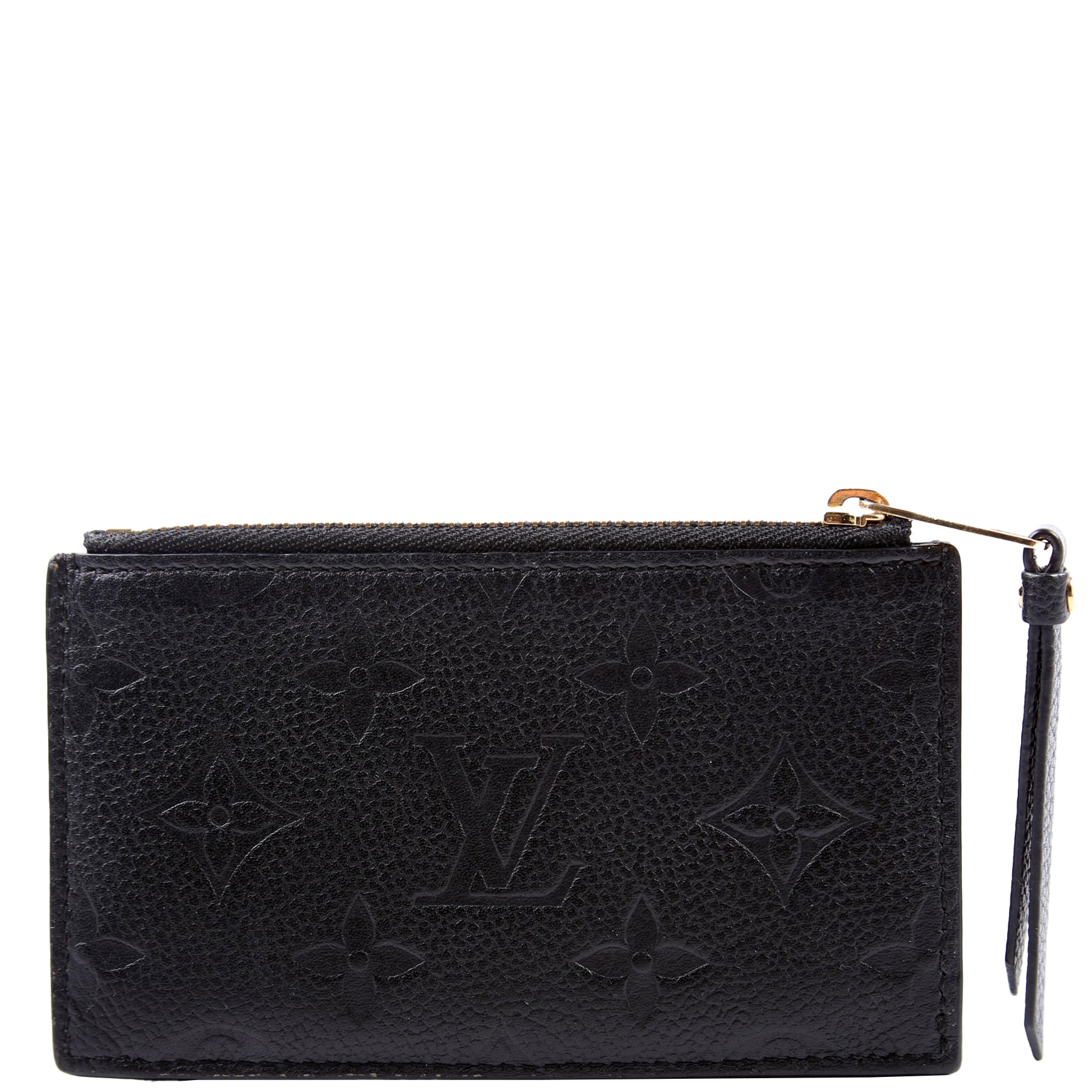 Porte Cartes Zip Empreinte Black
