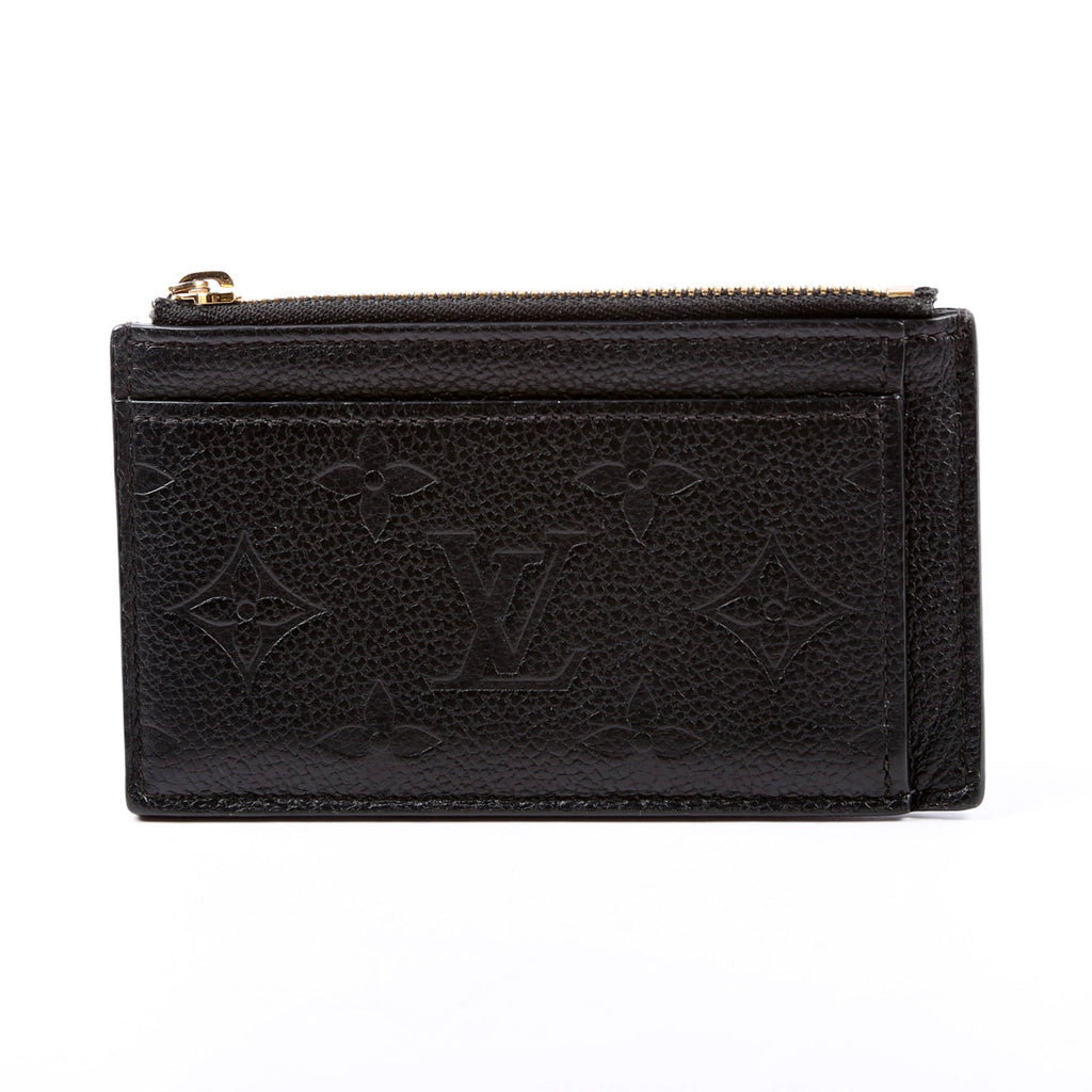 Porte Cartes Zip Empreinte Black