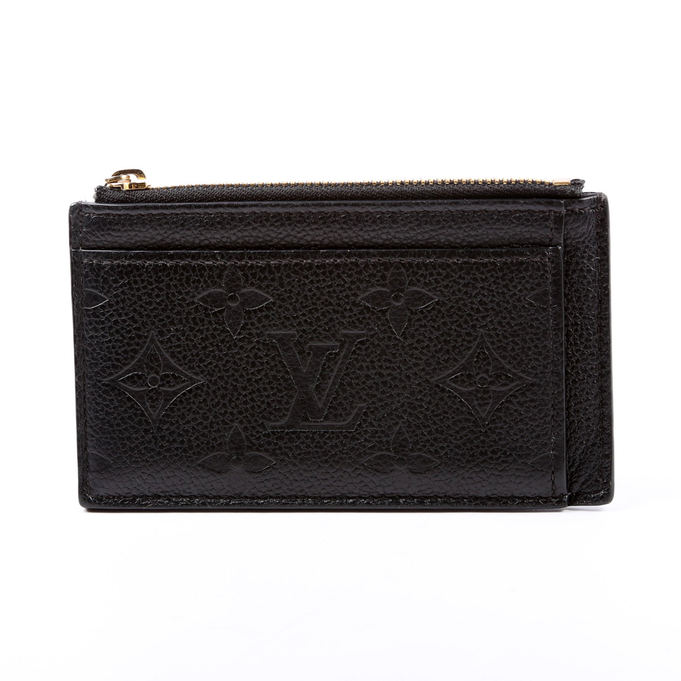 Porte Cartes Zip Empreinte Black