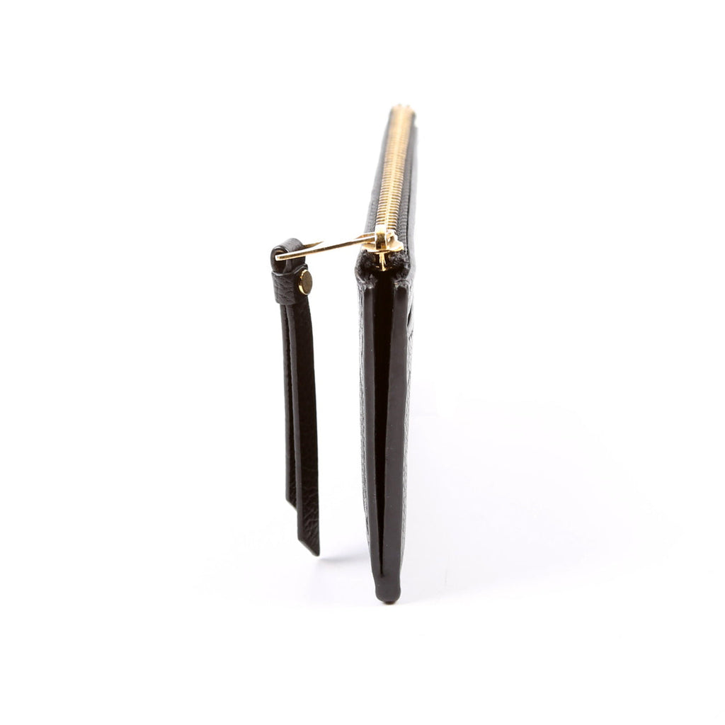 Porte Cartes Zip Empreinte Black