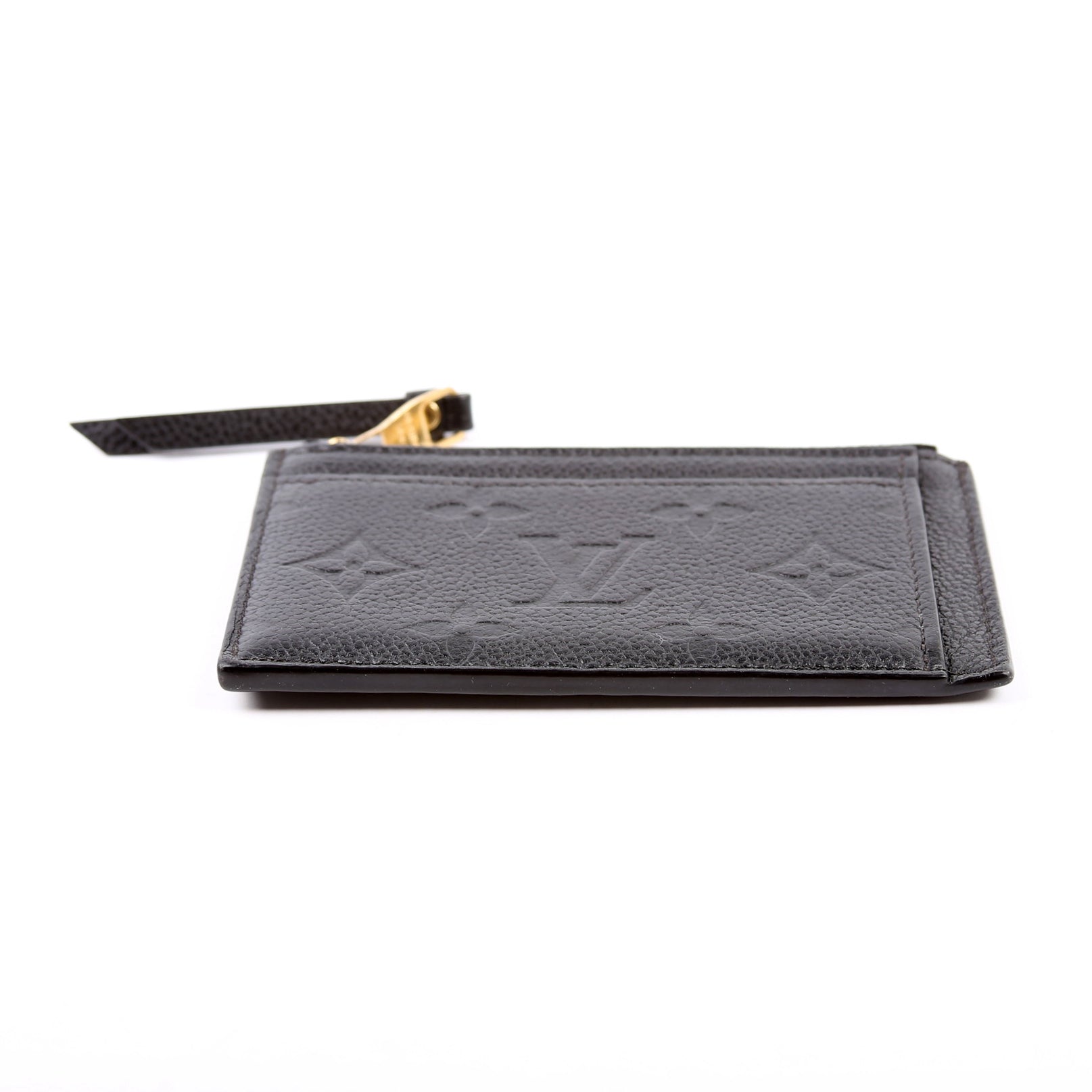 Porte Cartes Zip Empreinte Black