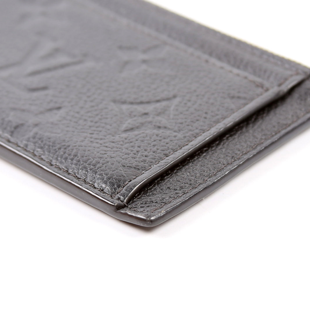 Porte Cartes Zip Empreinte Black
