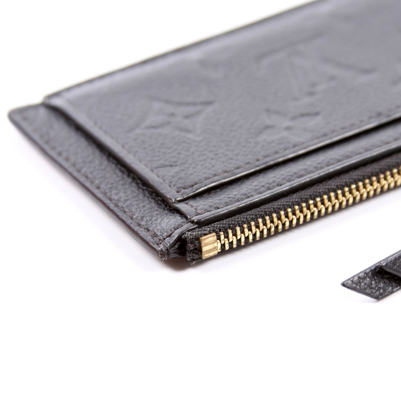 Porte Cartes Zip Empreinte Black