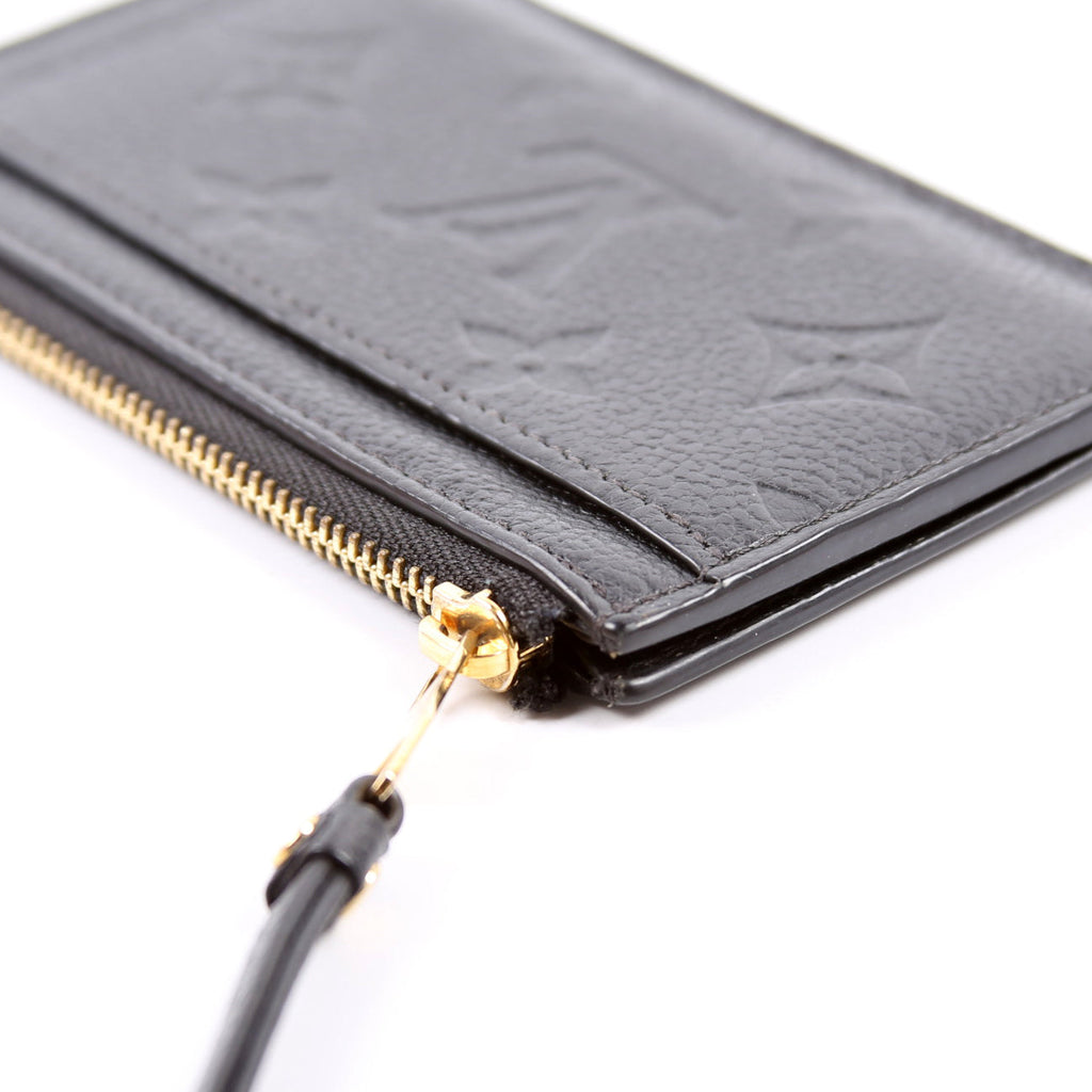 Porte Cartes Zip Empreinte Black