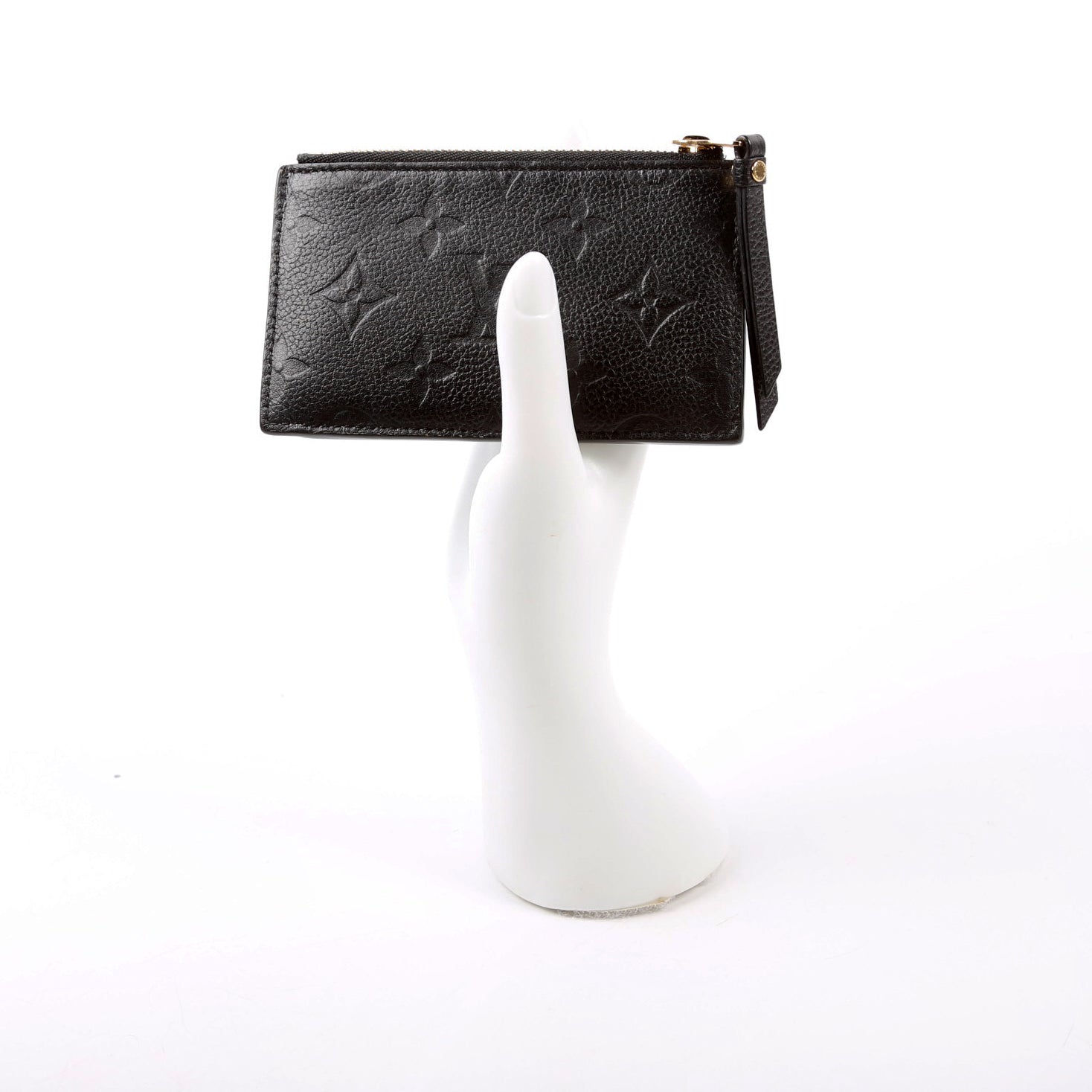 Porte Cartes Zip Empreinte Black