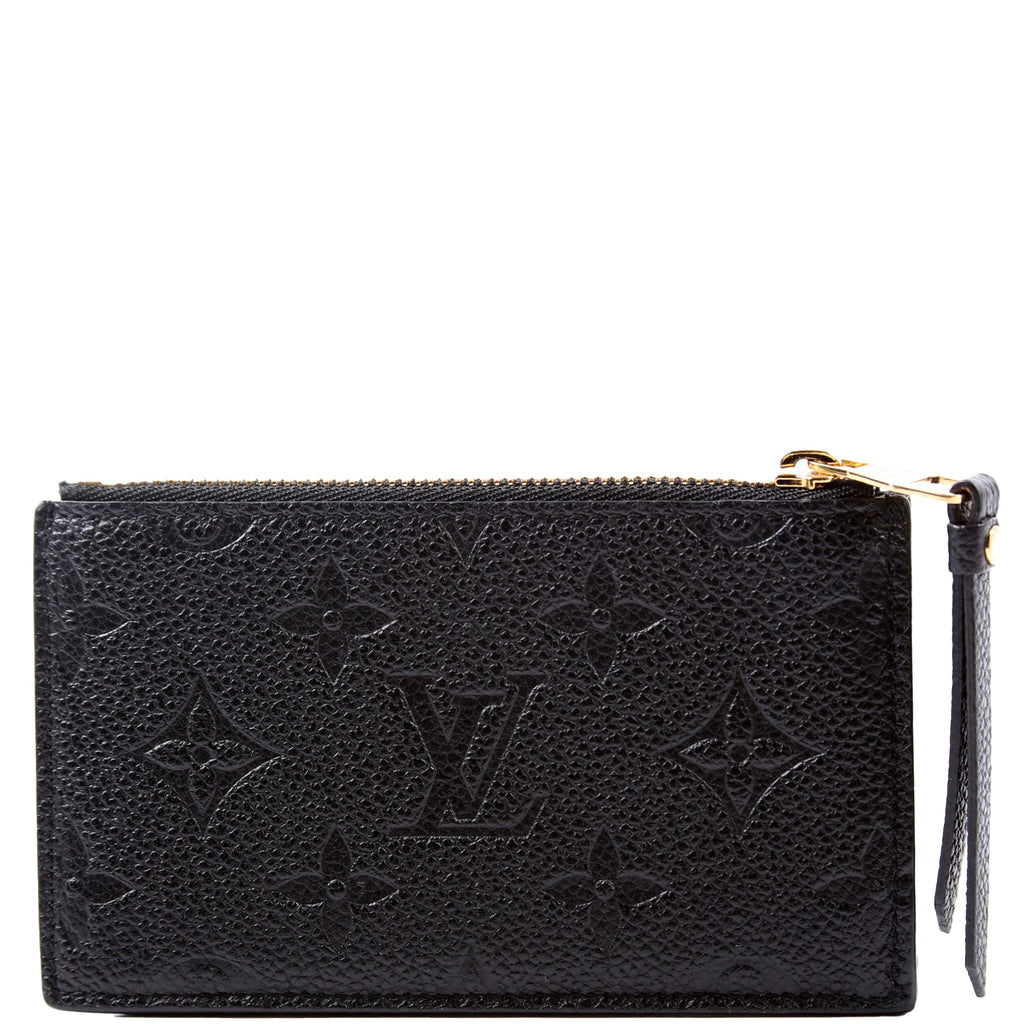Porte Cartes Zip Empreinte Black