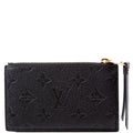 Porte Cartes Zip Empreinte Black