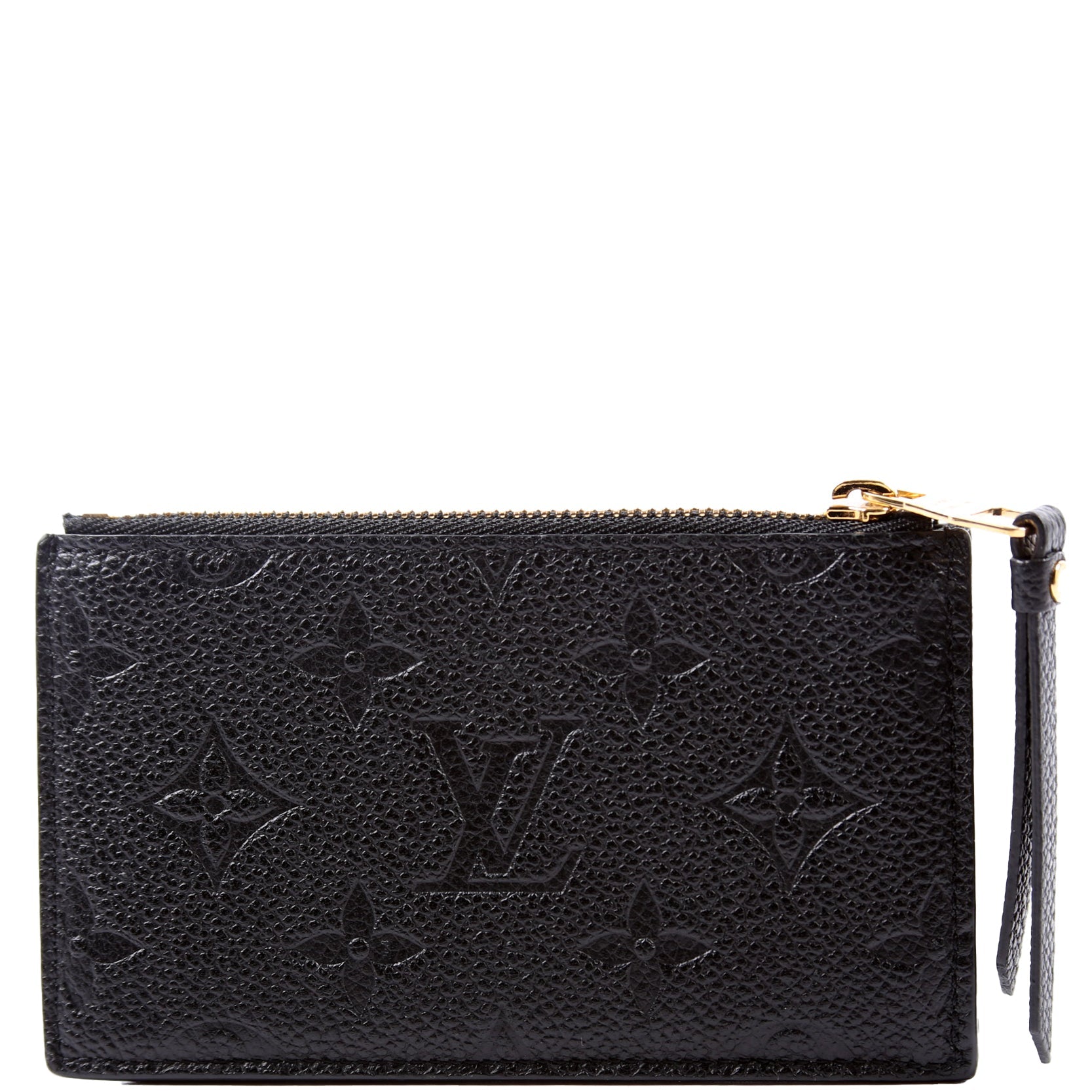 Porte Cartes Zip Empreinte Black