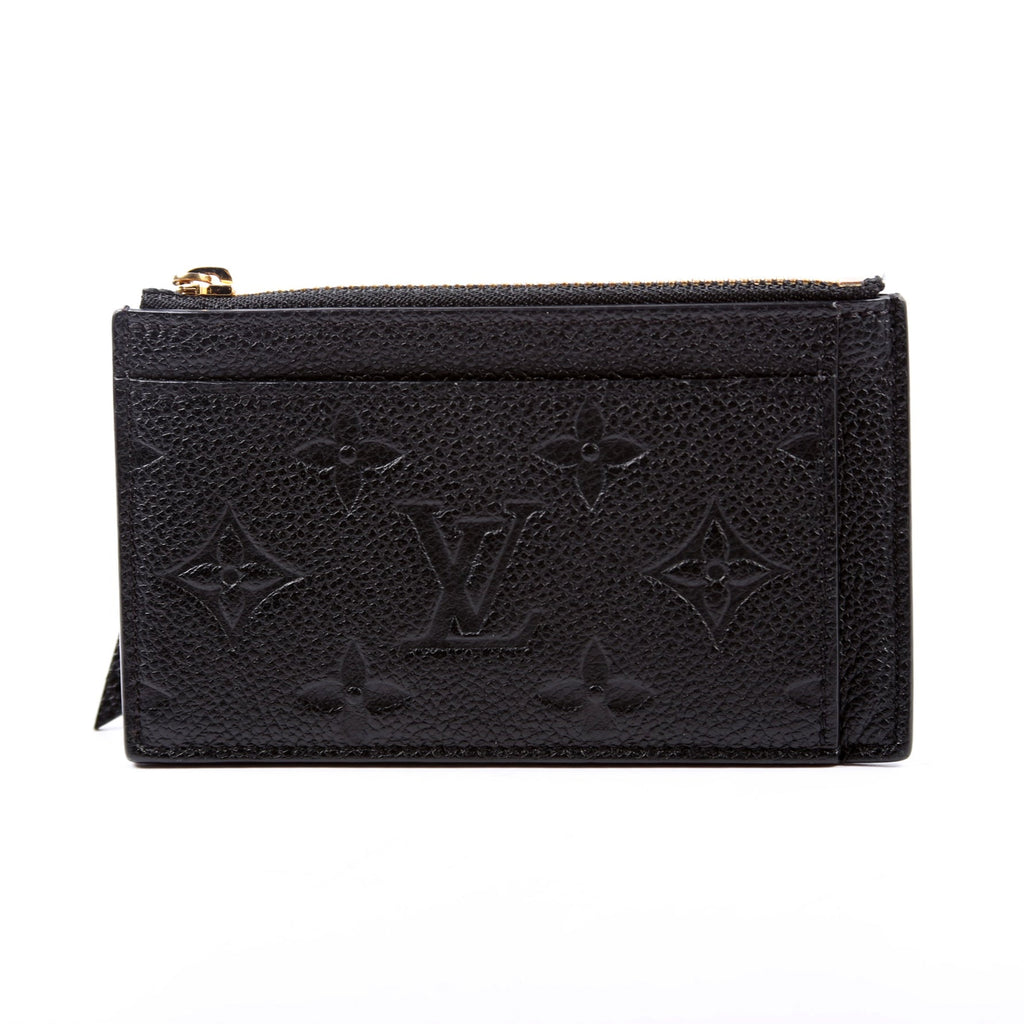 Porte Cartes Zip Empreinte Black