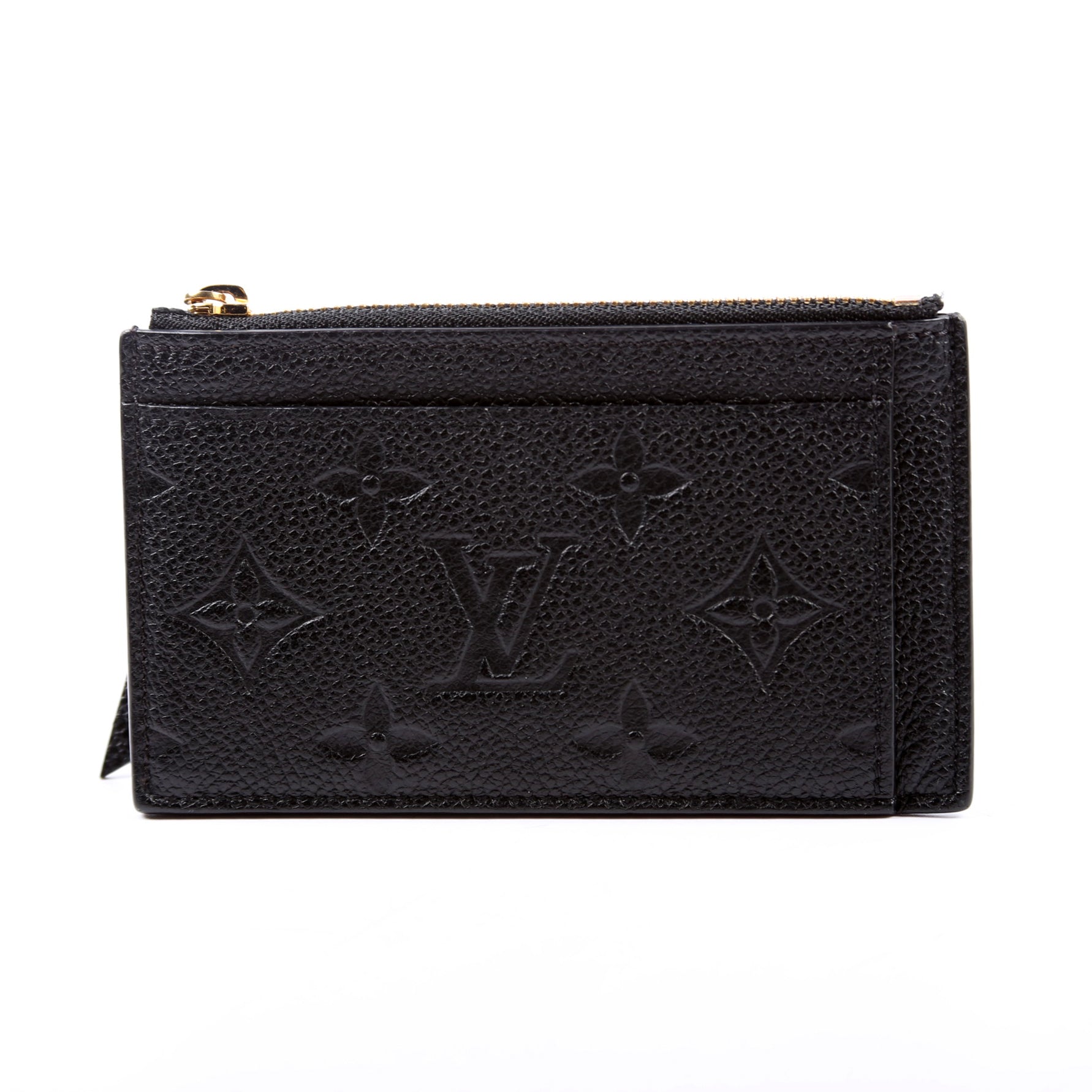 Porte Cartes Zip Empreinte Black