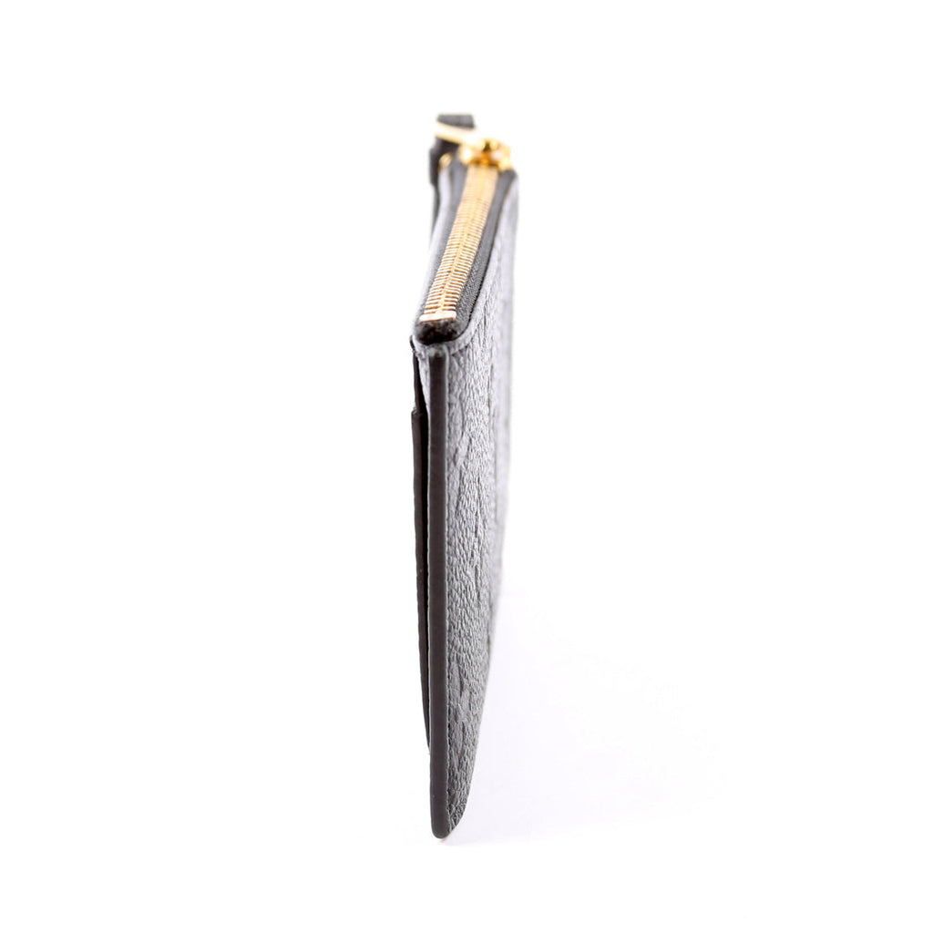 Porte Cartes Zip Empreinte Black