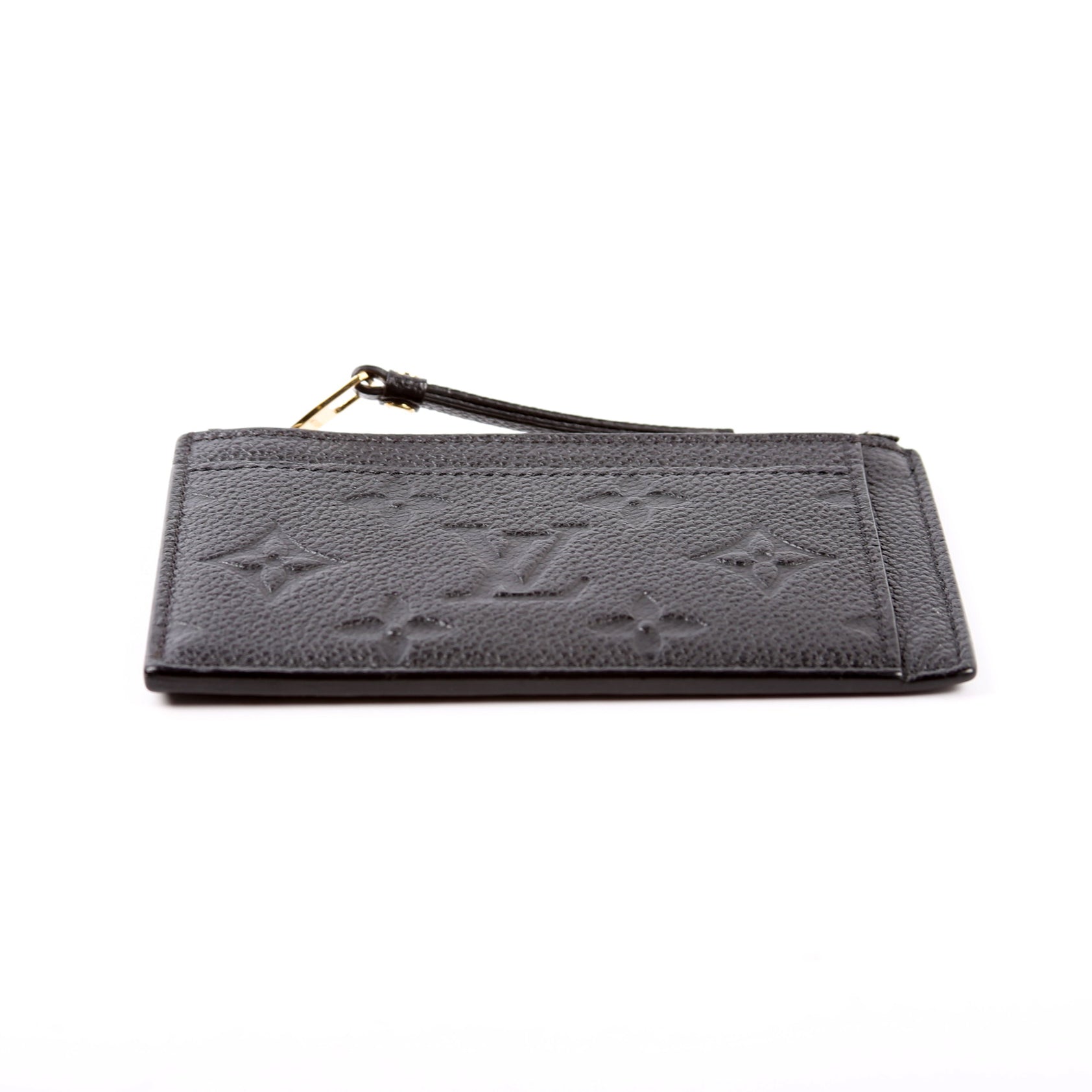 Porte Cartes Zip Empreinte Black