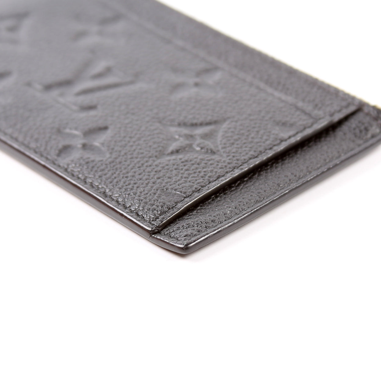 Porte Cartes Zip Empreinte Black