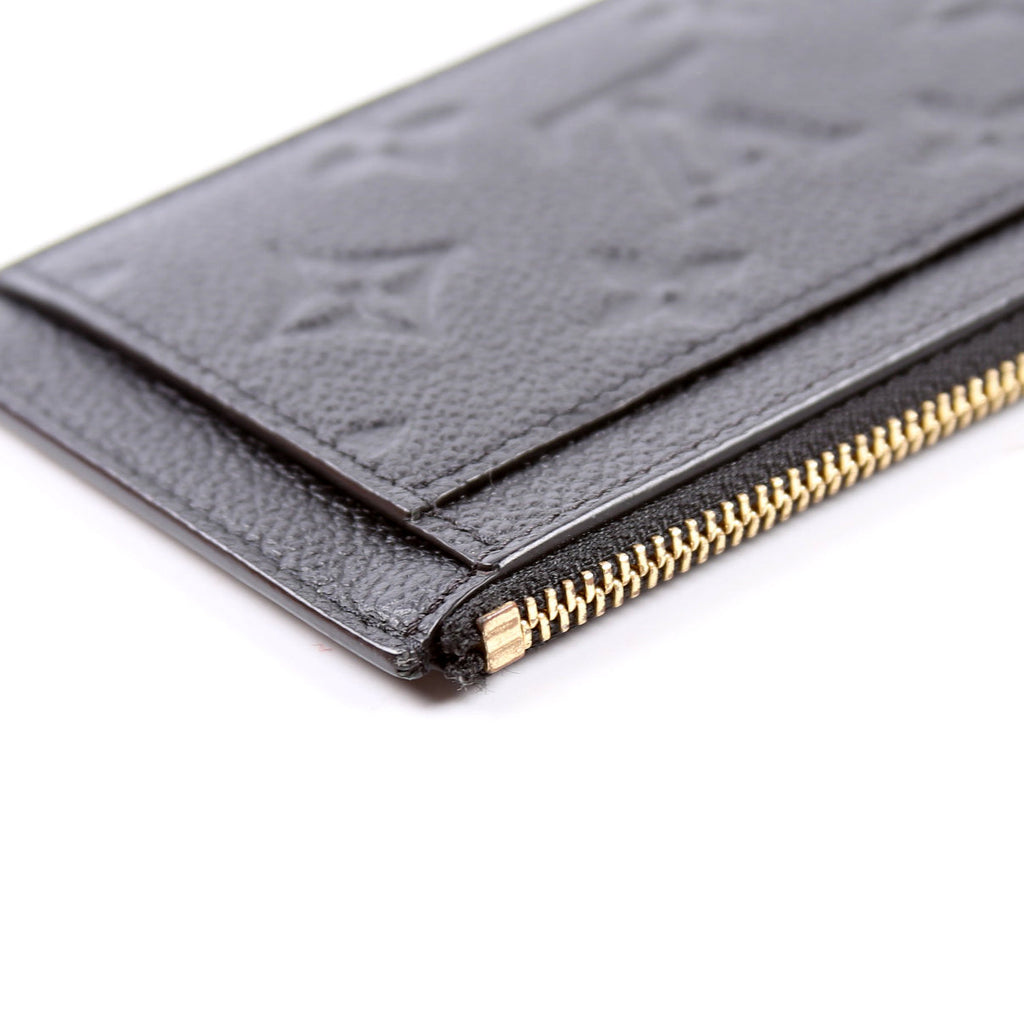 Porte Cartes Zip Empreinte Black