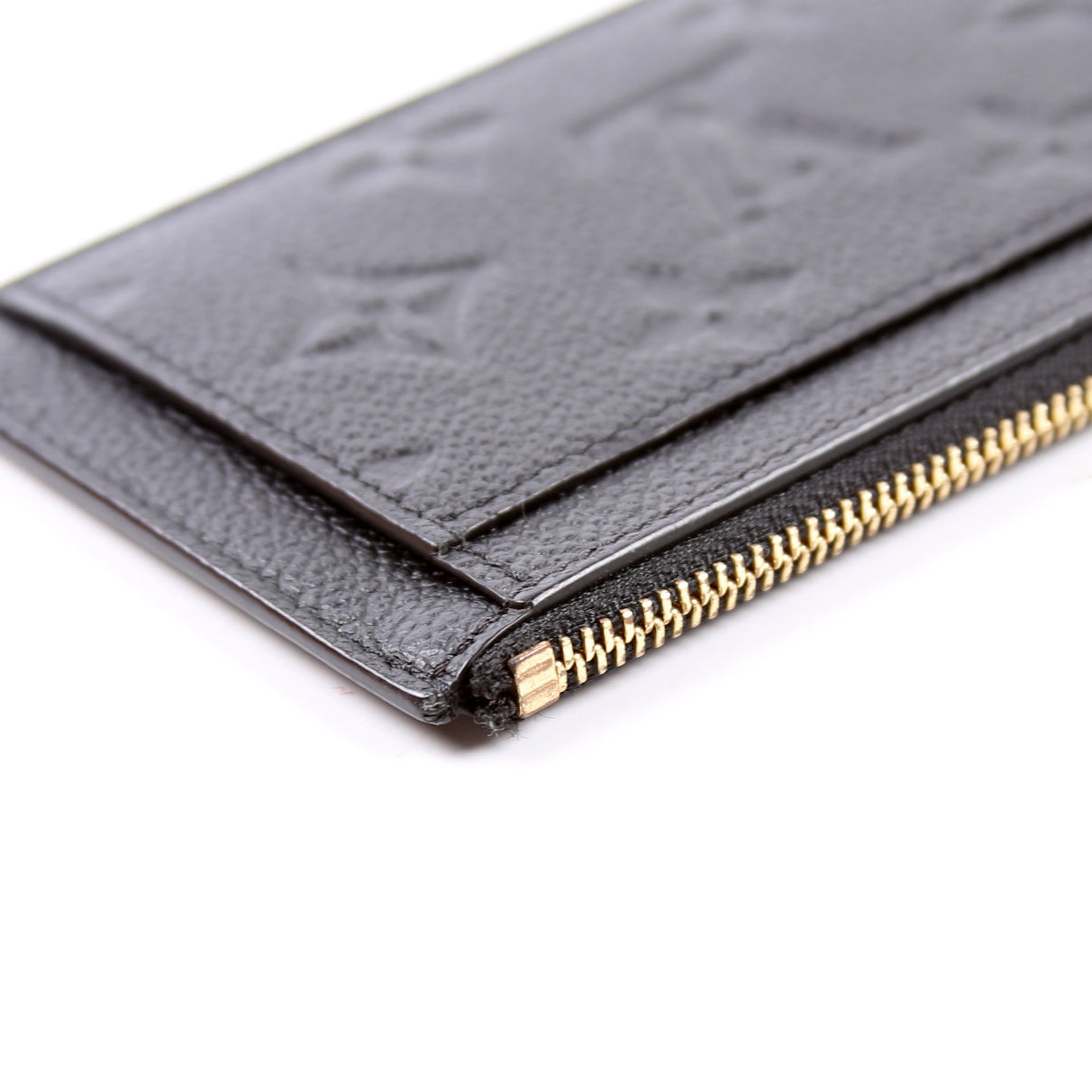 Porte Cartes Zip Empreinte Black
