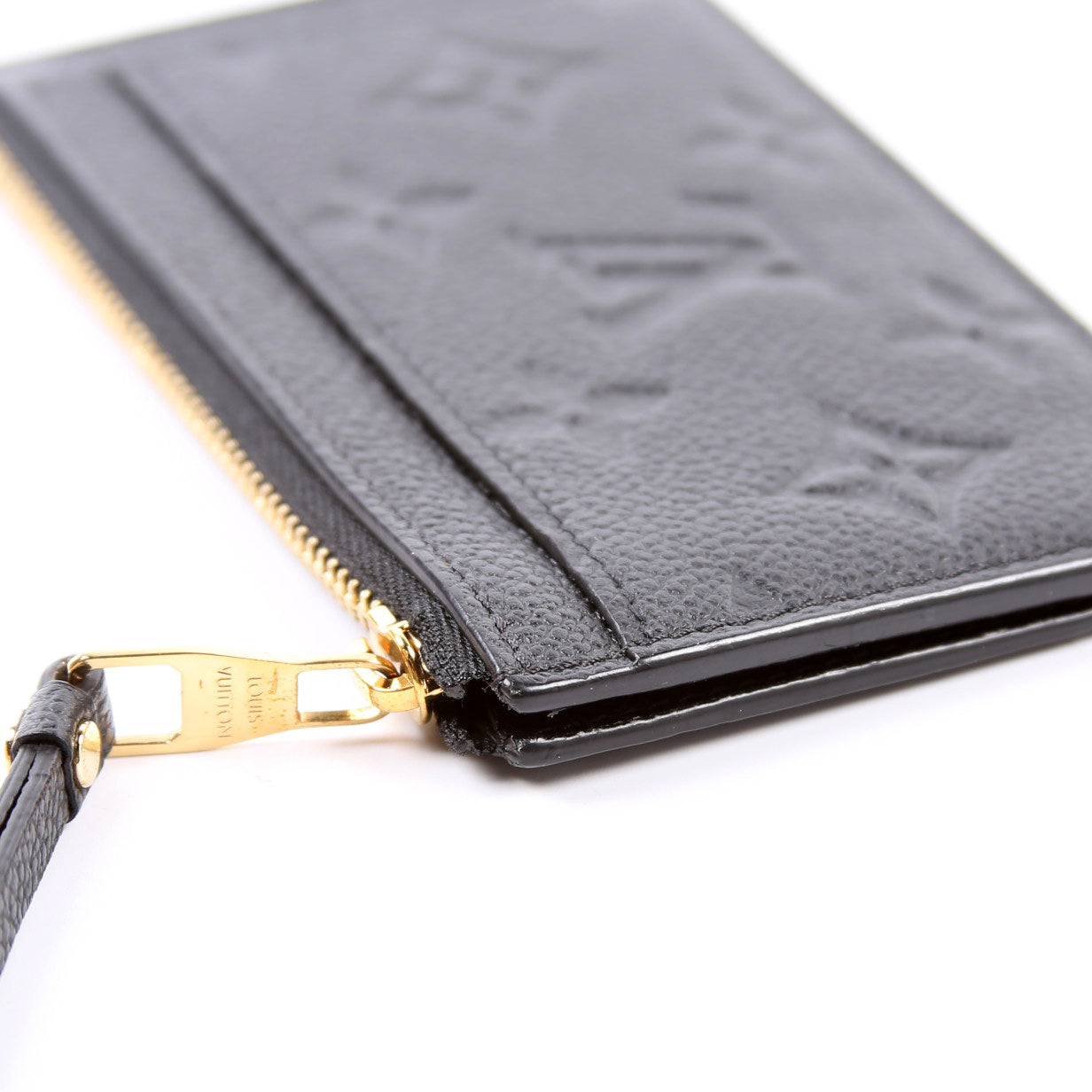 Porte Cartes Zip Empreinte Black