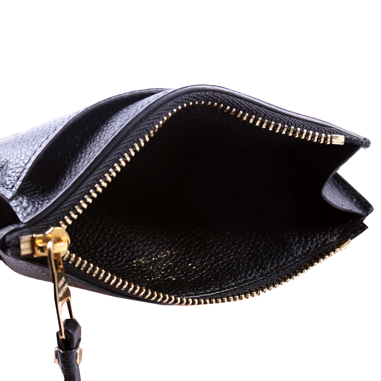 Porte Cartes Zip Empreinte Black