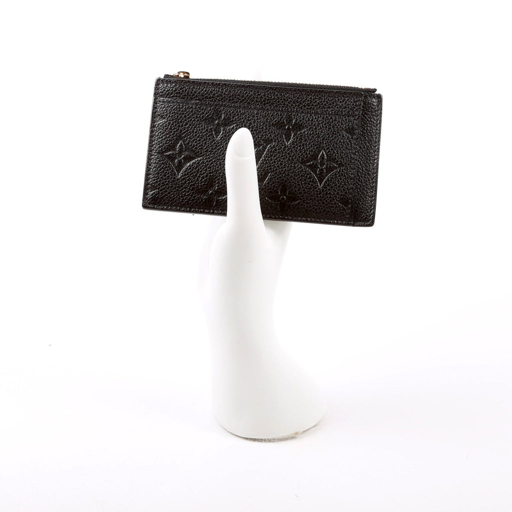 Porte Cartes Zip Empreinte Black