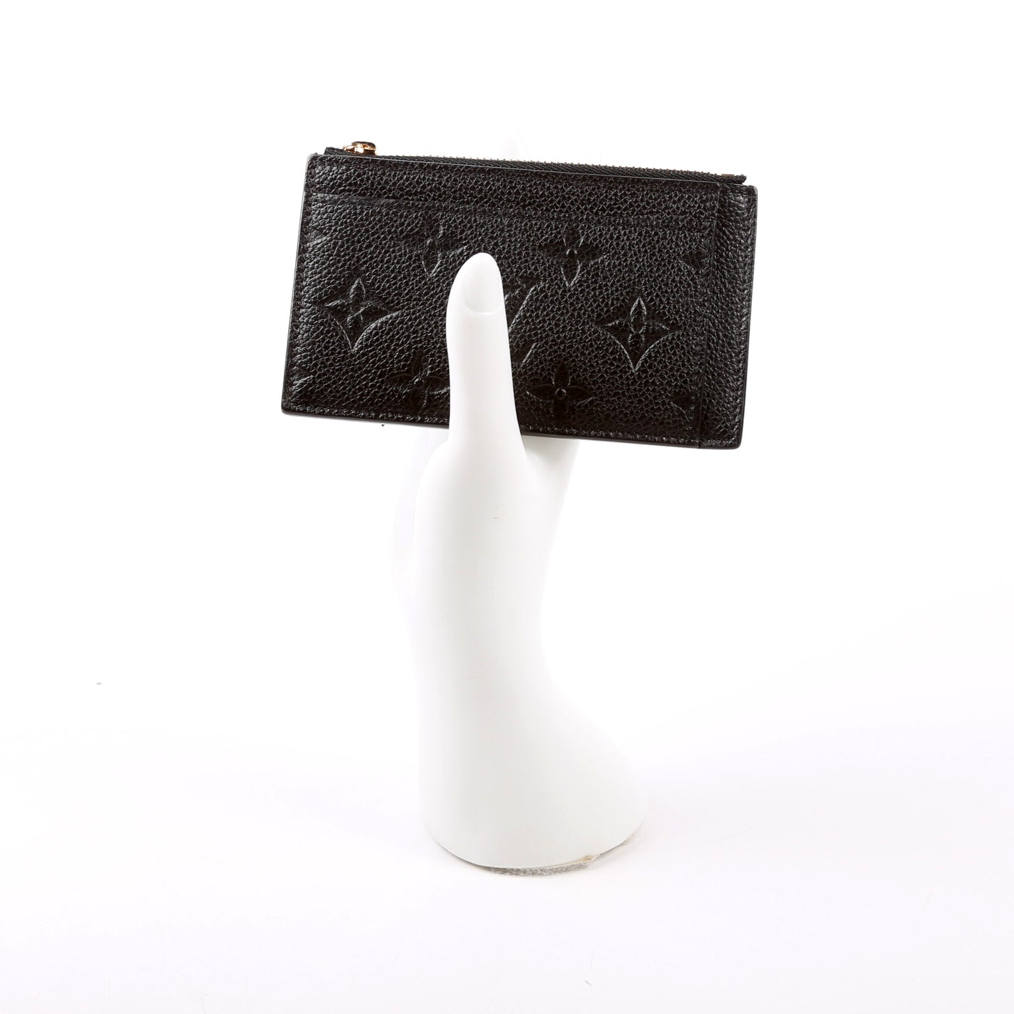 Porte Cartes Zip Empreinte Black