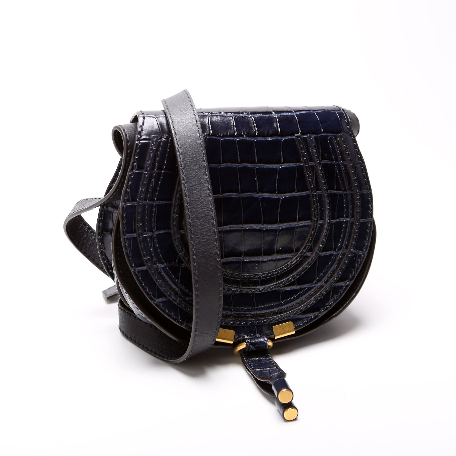 Marcie Saddle Bag Crossbody Small Navy