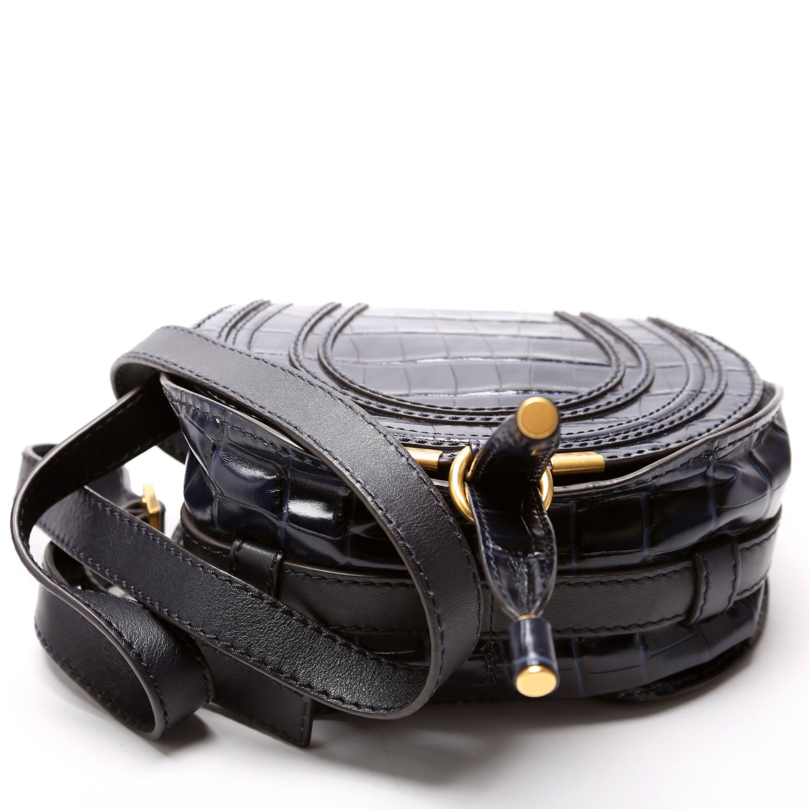 Marcie Saddle Bag Crossbody Small Navy