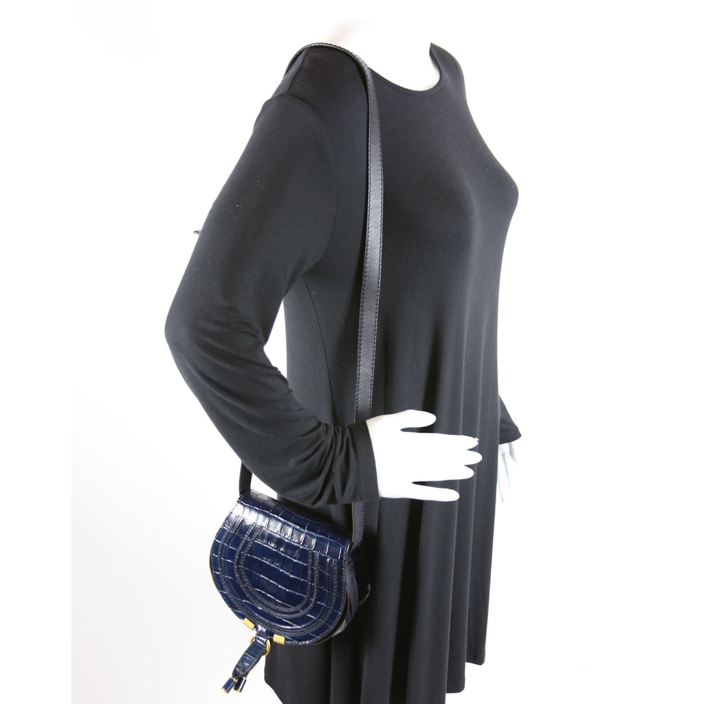 Marcie Saddle Bag Crossbody Small Navy