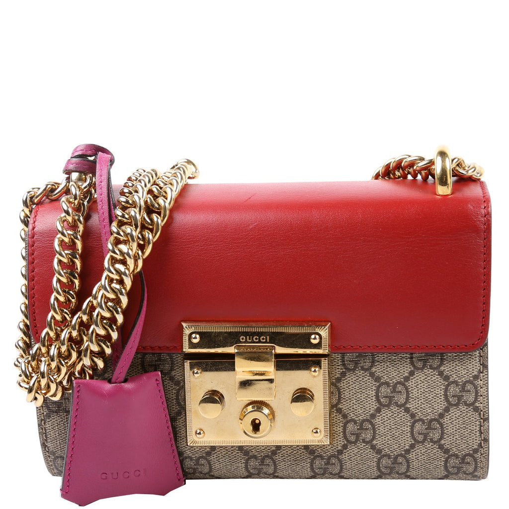 409487 Padlock GG Supreme Small Red