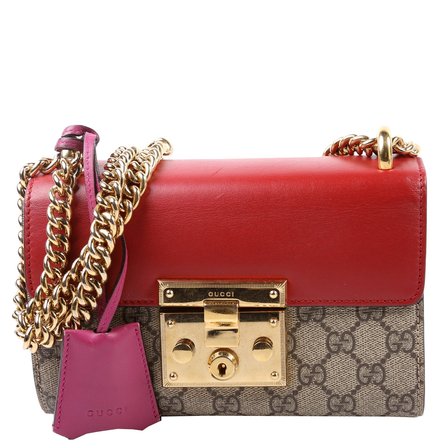 409487 Padlock GG Supreme Small Red