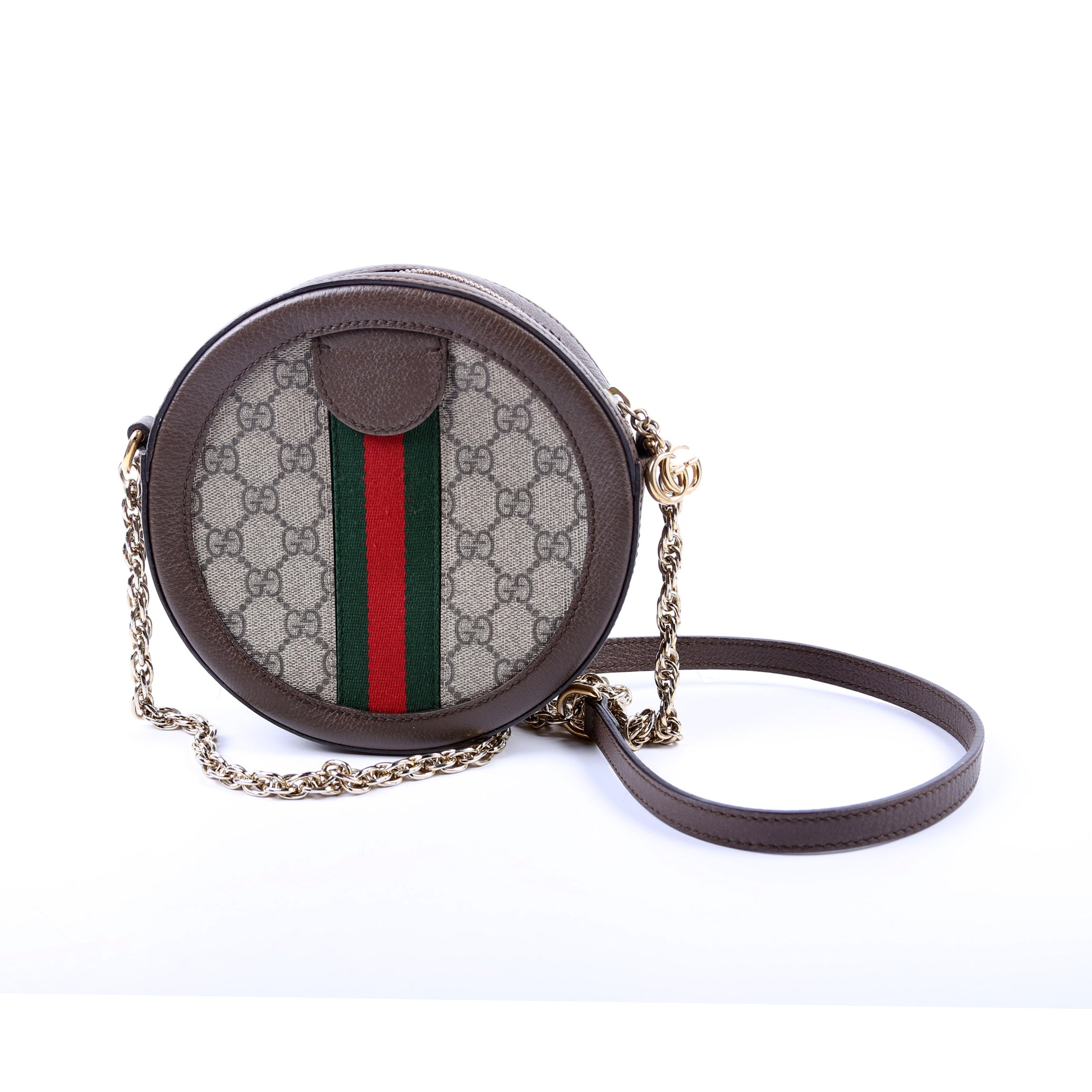 ON HOLD 550618 Ophidia GG Supreme Round Small Crossbody