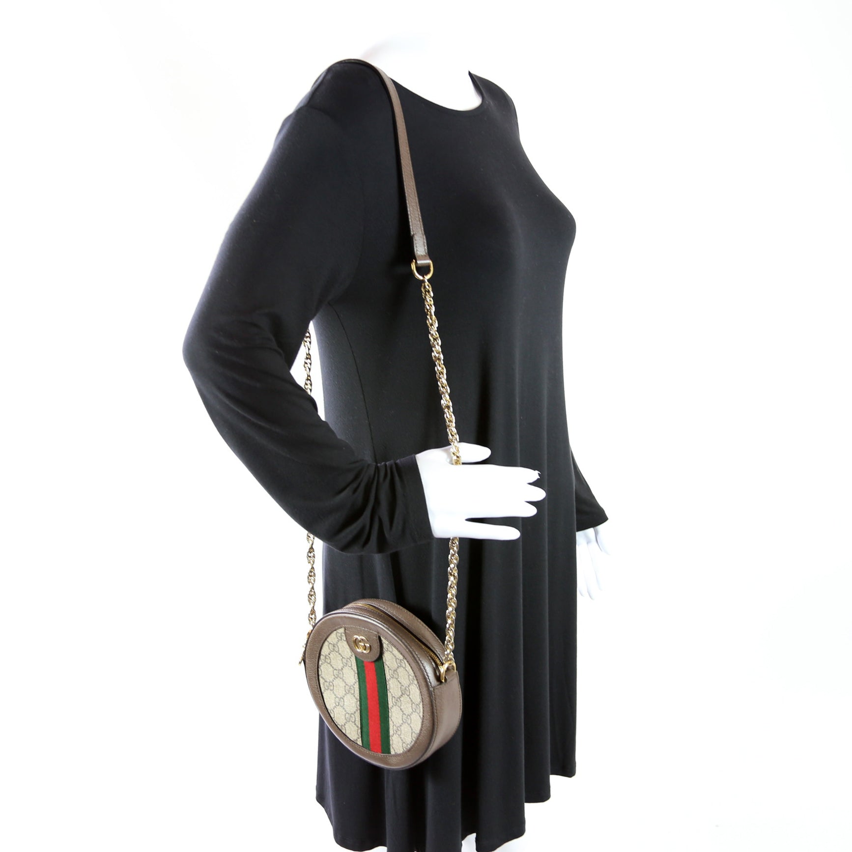 ON HOLD 550618 Ophidia GG Supreme Round Small Crossbody
