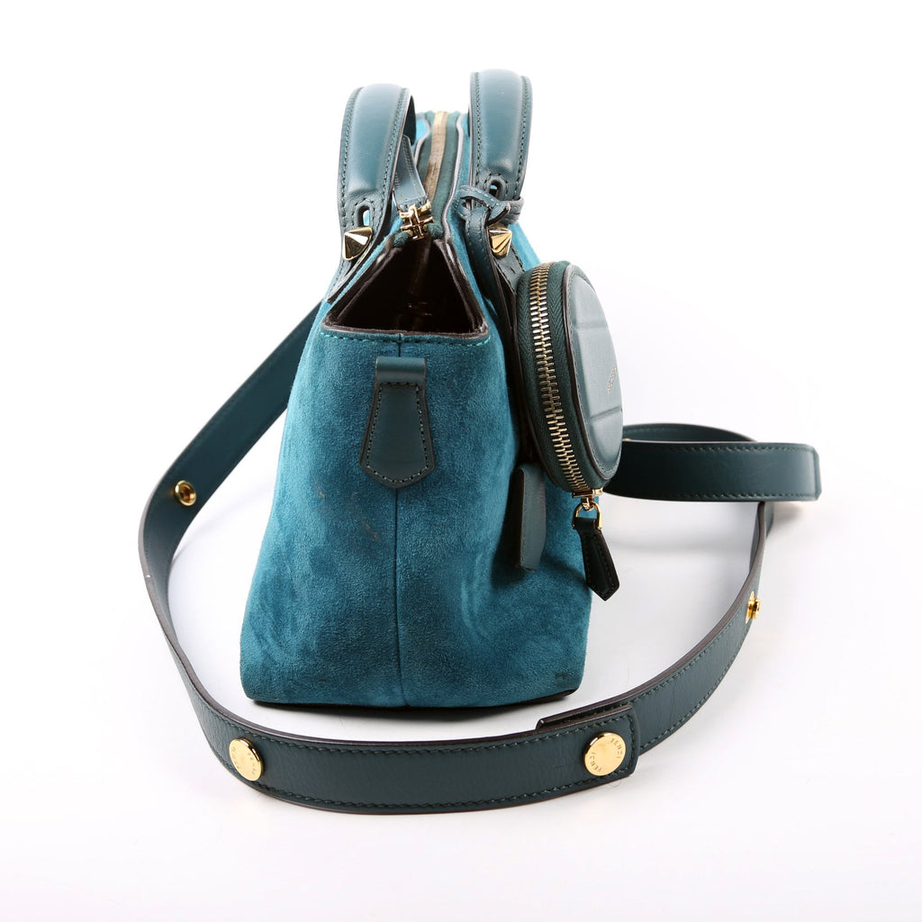 8BL124 By the Way Medium Coin Pocket Suede Teal
