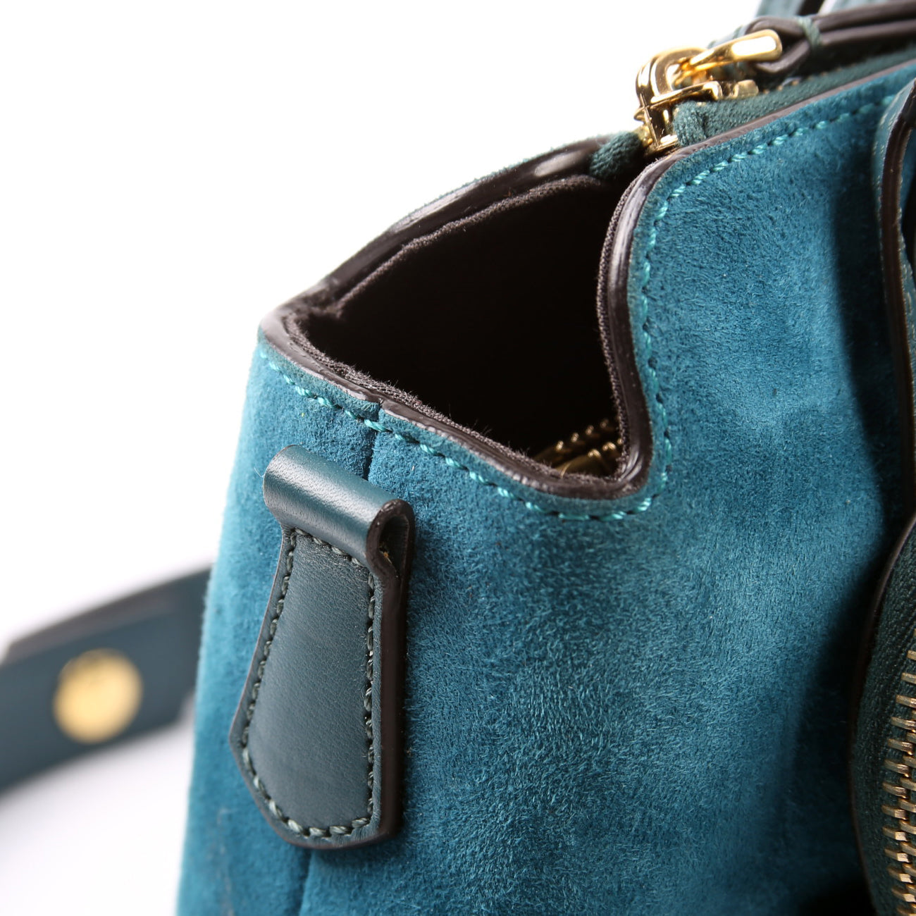 8BL124 By the Way Medium Coin Pocket Suede Teal