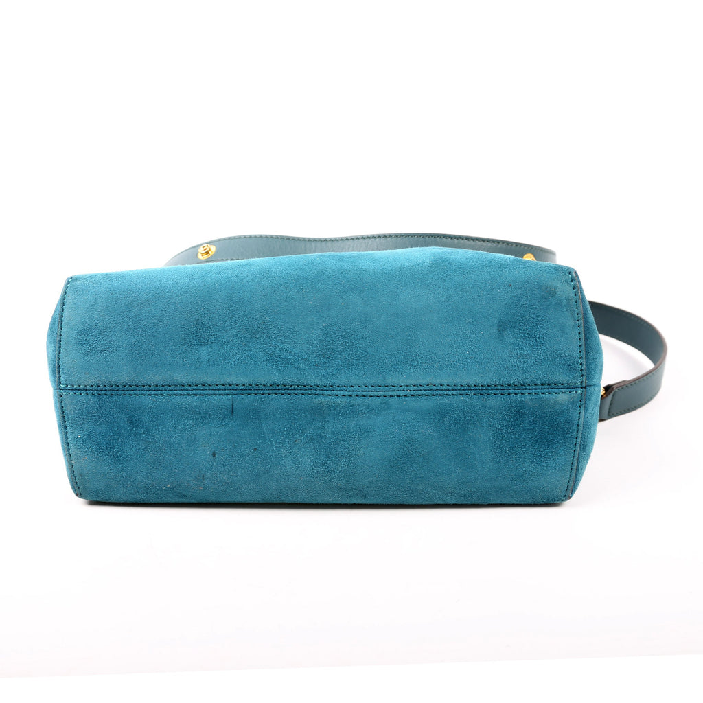 8BL124 By the Way Medium Coin Pocket Suede Teal