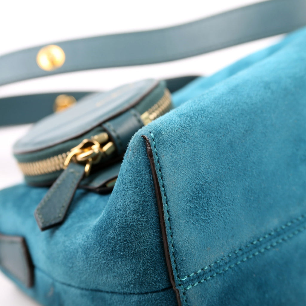 8BL124 By the Way Medium Coin Pocket Suede Teal