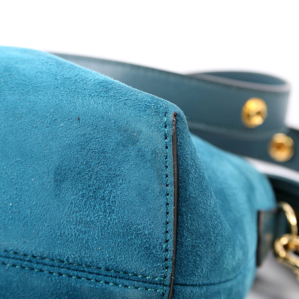8BL124 By the Way Medium Coin Pocket Suede Teal