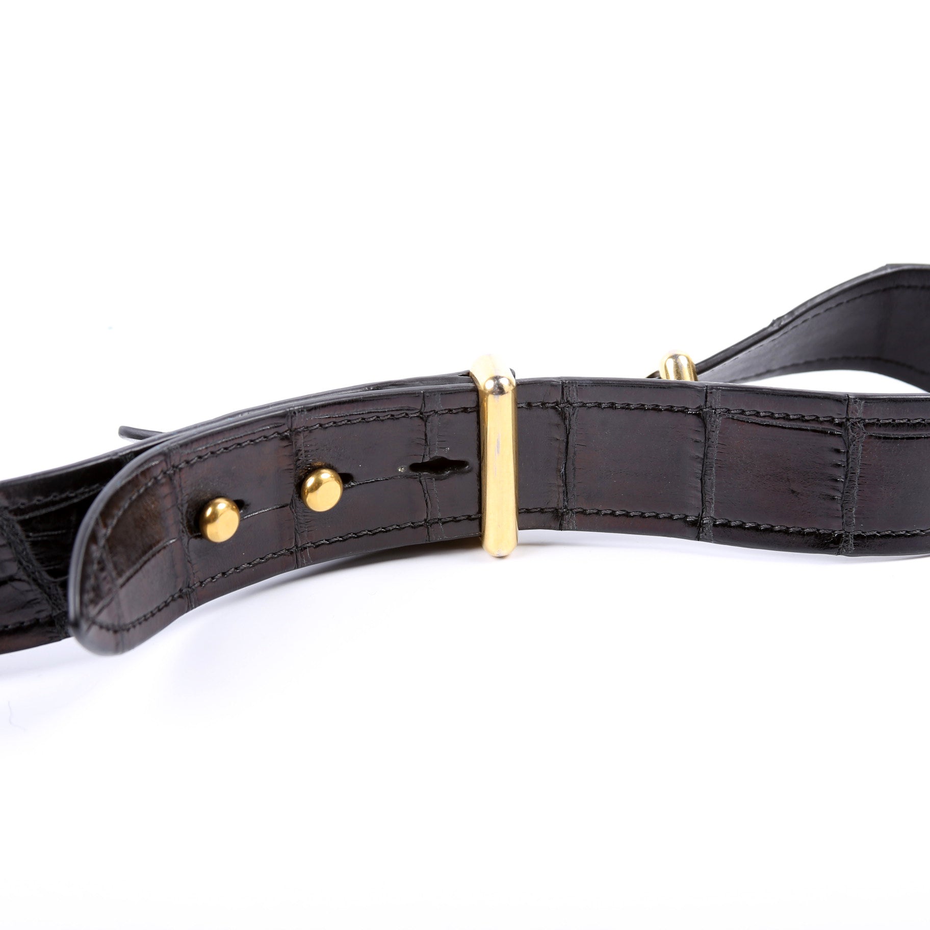 Cahier Bag Small Crocodile/Calfskin Black