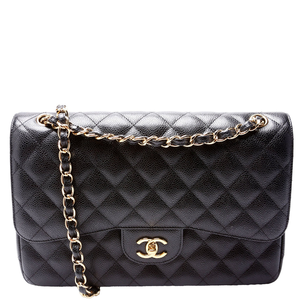 Classic Flap Jumbo Caviar 25-28M Black