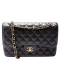 Classic Flap Jumbo Caviar 25-28M Black
