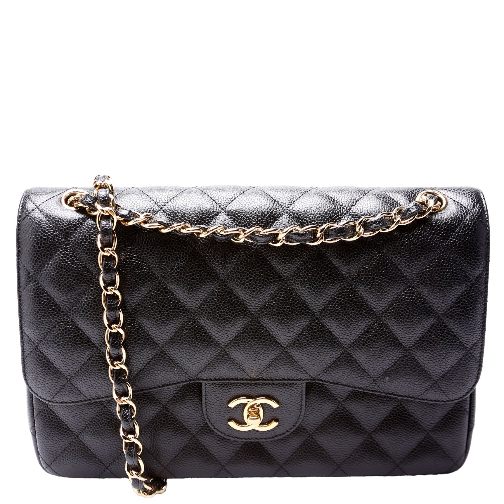 Classic Flap Jumbo Caviar 25-28M Black