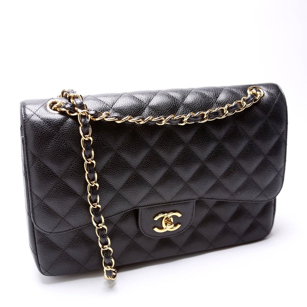 Classic Flap Jumbo Caviar 25-28M Black