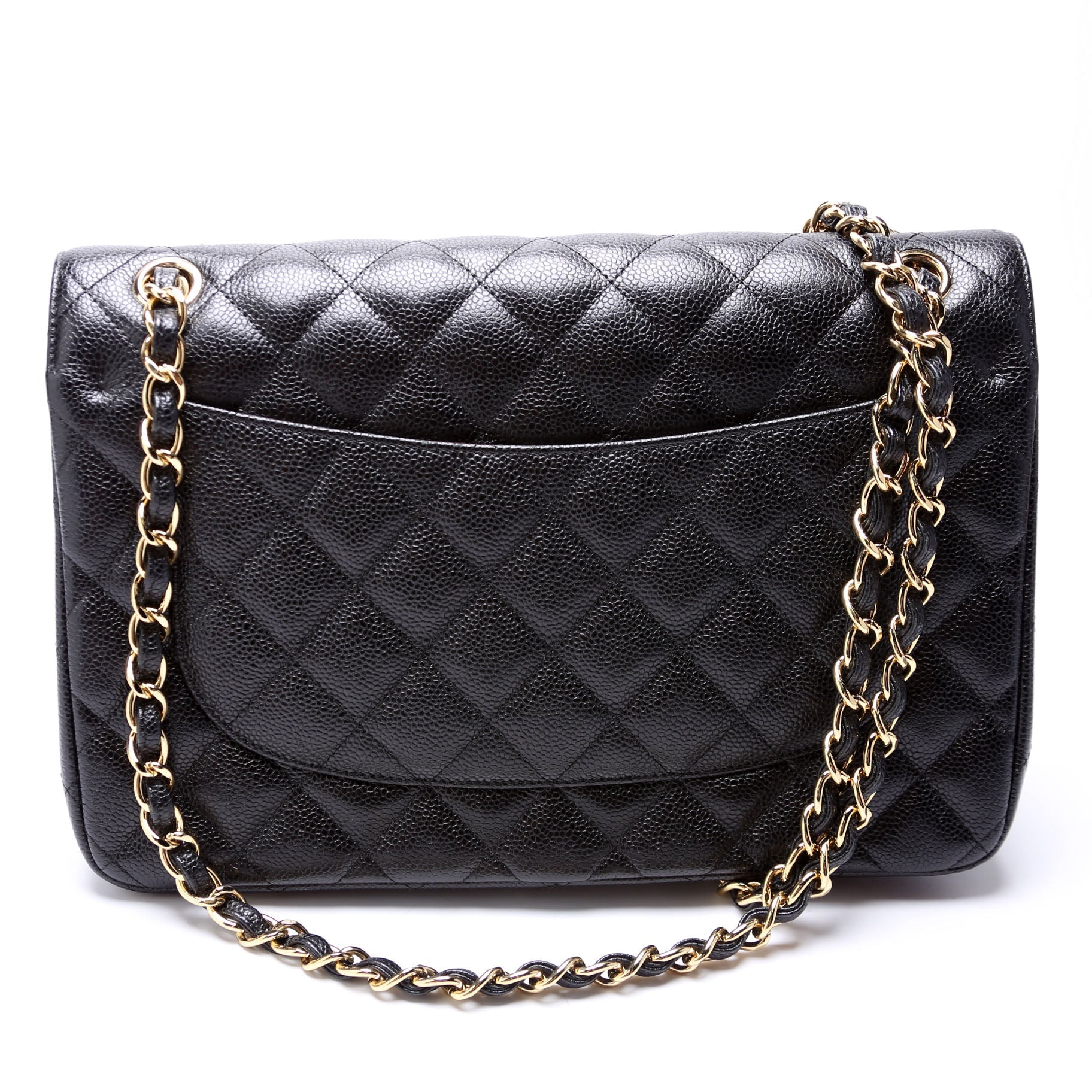 Classic Flap Jumbo Caviar 25-28M Black